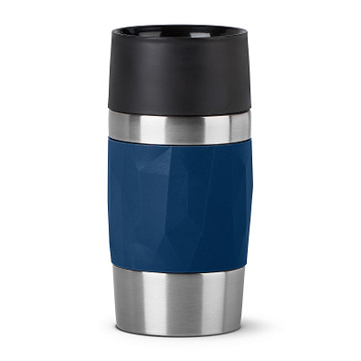 EMSA Isolierbecher Travel Mug Compact, 300 ml, dunkelblau