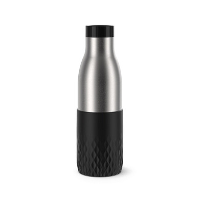 EMSA Trinkflasche Bludrop Sleeve, 500 ml, silber/schwarz