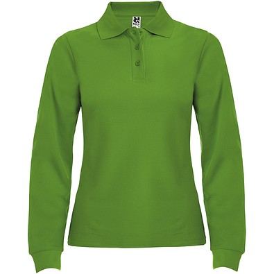 Estrella Langarm Poloshirt für Damen, Grass Green, S