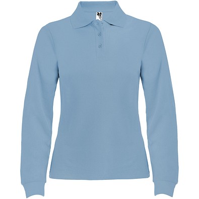 Estrella Langarm Poloshirt für Damen, himmelblau, M