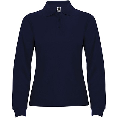 Estrella Langarm Poloshirt für Damen, Navy Blue, L