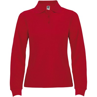 Estrella Langarm Poloshirt für Damen, rot, L