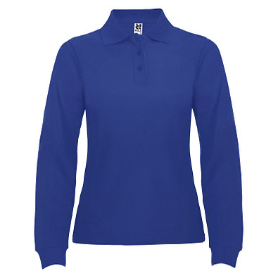 Estrella Langarm Poloshirt für Damen, Royal, L