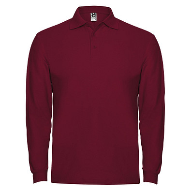 Estrella Langarm Poloshirt für Herren, Garnet, S