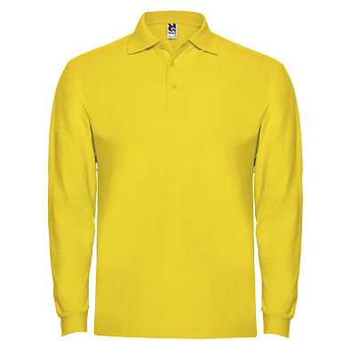 Estrella Langarm Poloshirt für Herren, gelb, M