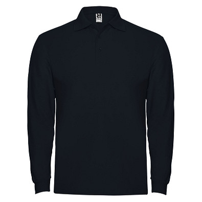 Estrella Langarm Poloshirt für Herren, Navy Blue, XL