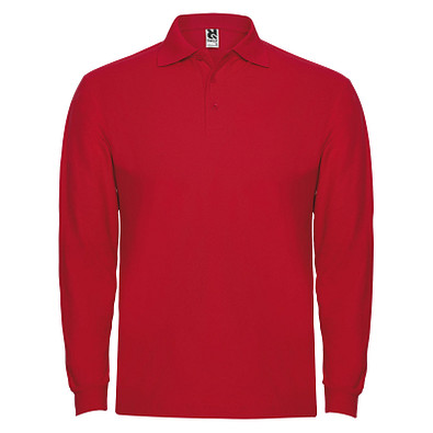 Estrella Langarm Poloshirt für Herren, rot, S