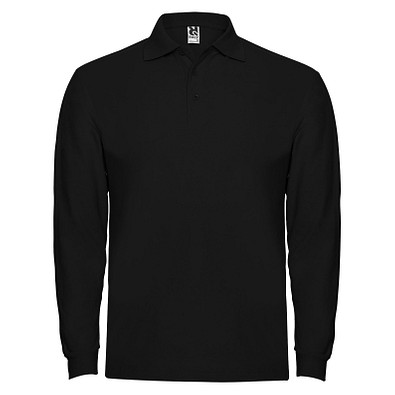 Estrella Langarm Poloshirt für Herren, schwarz, M