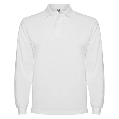 Estrella Langarm Poloshirt für Herren, weiss, S