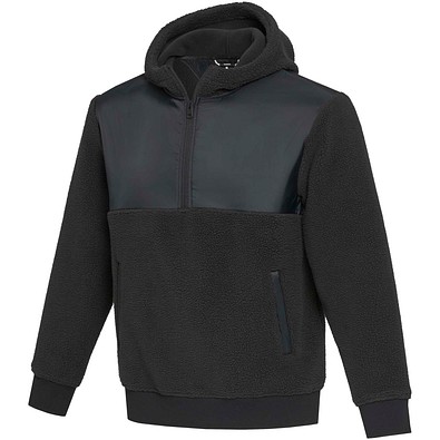 Evans Sherpa Fleecepullover Half-Zip Unisex, schwarz, XXS