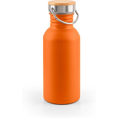 EWING. Edelstahlflasche (90 % recycelt) mit einwandiger Ausführung, Orange