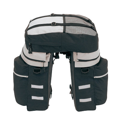 Fahrrad-Packtaschenset BIKE 3-teilig, grau, schwarz