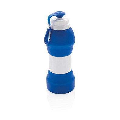 XD COLLECTION Faltbare Silikonflasche, 580 ml, blau XD COLLECTION Faltbare Silikonflasche, 580 ml, blau