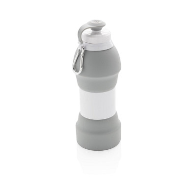 XD COLLECTION Faltbare Silikonflasche, 580 ml, grau XD COLLECTION Faltbare Silikonflasche, 580 ml, grau