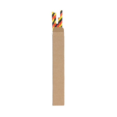 Fanpapierstrohhalm Deutschland, 11er Set Nations, Deutschland-Farben