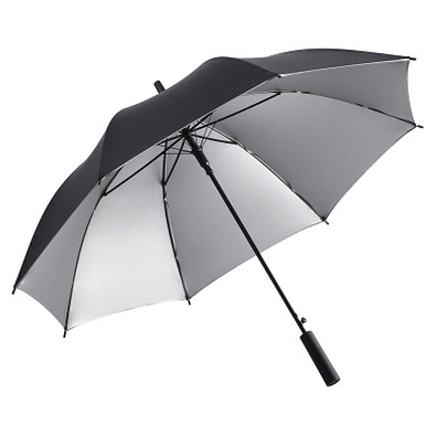 FARE® Stockschirm Doubleface, schwarz/silber
