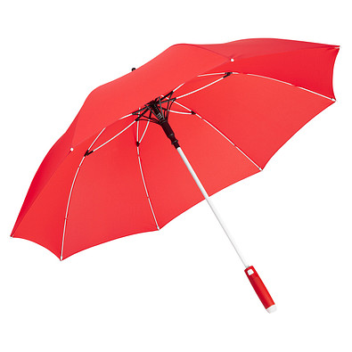 FARE® Automatik-Stockschirm Whiteline, rot