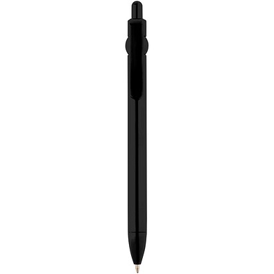 Fidget Kugelschreiber aus recyceltem Kunststoff (schwarze Mine), schwarz