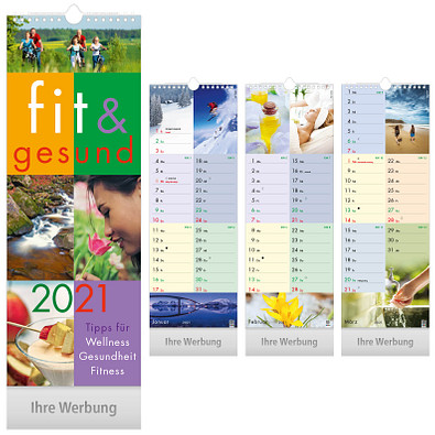 Streifenkalender fit & gesund 2021 Streifenkalender fit & gesund 2021