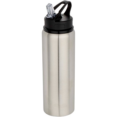 Fitz 800 ml RCS-zertifizierte, einwandige Trinkflasche aus recyceltem Edelstahl, grau