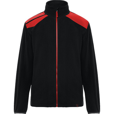 Fleecejacke Terrano in kombinierten Farben, L, schwarz/rot