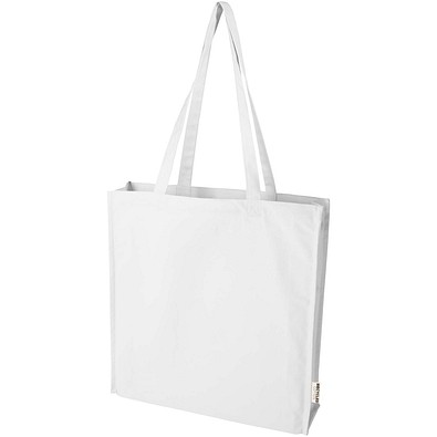 Florida 270 g/m² Tragetasche mit Seitenfalten 14L, weiss