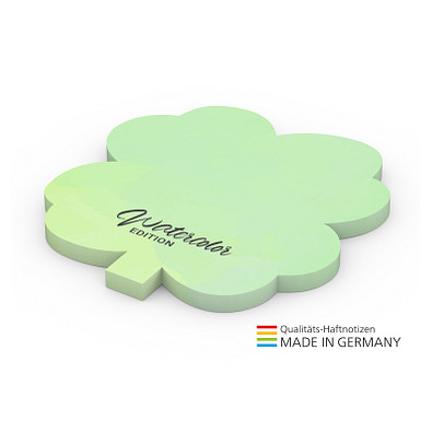 Geiger-Notes Haftnotiz Form aus 100 x 72, 50 Blatt, inkl. Druck, Kleeblatt