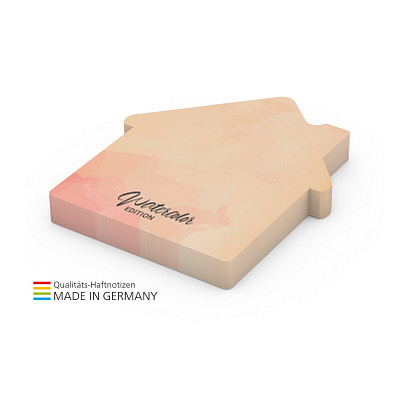 Geiger-Notes Haftnotiz Form aus 100 x 72 mm, 100 Blatt, inkl. Druck, Haus