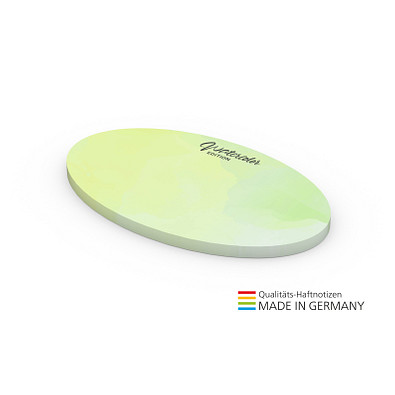 Geiger-Notes Haftnotiz Form aus 125 x 72 mm, 50 Blatt, inkl. Druck, Oval