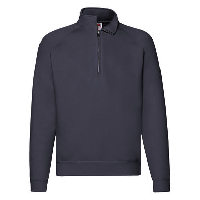 FRUIT OF THE LOOM® Unisex Sweatshirt Zip-Neck, navy, M
