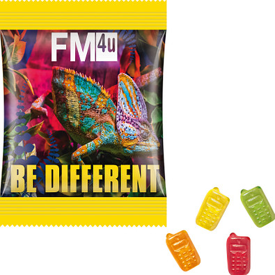 Trolli Fruchtgummi Minitüte 10g, Handy, inkl. Druck, weiße Folie