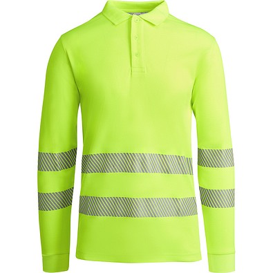 Sicherheits-Langarm-Poloshirt, XXXL, Neon-Gelb