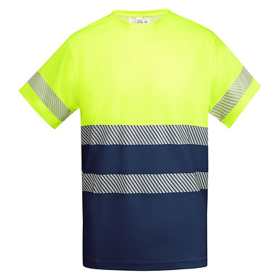 Funktionsshirt Tauri mit kurzen Ärmeln, S, navy/fluor yellow