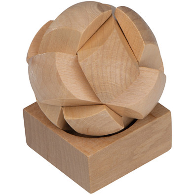 Geduldspiel aus Holz, hellbraun