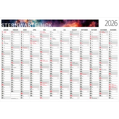 Geiger-Notes Bild-Wandkalender Cosmos A1 gefalzt auf A4, inkl. Druck, bunt