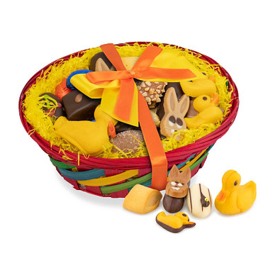 Großer Osterkorb mit Confiseriespezialitäten, 600 g