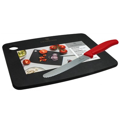 Geschenkschachtel Schneidbrett und Messer chilli red, 2-teilig