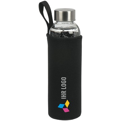 Trinkflasche Klagenfurt mit Sleeve, 500 ml, schwarz