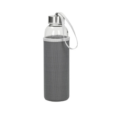 Glasflasche mit Hülle Pure, 0,5l, transparent