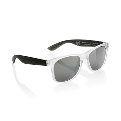 Gleam Sonnenbrille aus RCS rec. PC mit verspiegelten Gläsern, schwarz, weiß