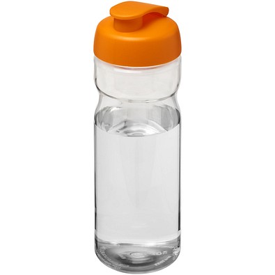 H2O Active® Base 650 ml Sportflasche mit Klappdeckel, transparent/orange