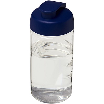 H2O Active® Bop 500 ml Sportflasche mit Klappdeckel, transparent/blau