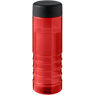 H2O Active® Eco Treble 750 ml Sportflasche mit Drehdeckel, rot, schwarz