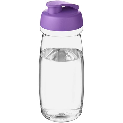 H2O Active® Pulse 600 ml Sportflasche mit Klappdeckel, transparent/lila