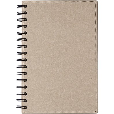 Hardcover-Notizbuch aus recyceltem Karton Caleb, Braun
