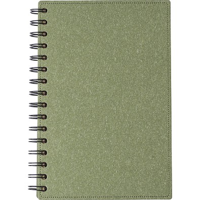Hardcover-Notizbuch aus recyceltem Karton Caleb, Grün