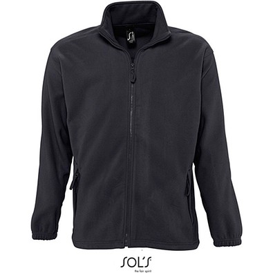 Herren Fleecejacke North, L, Charcoal Grey (Solid)