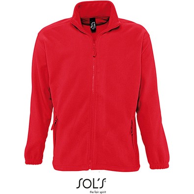 Herren Fleecejacke North, S, Red