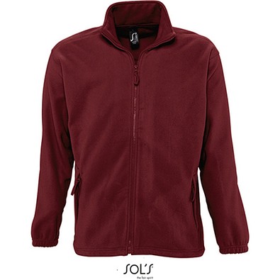Herren Fleecejacke North, XL, Burgundy