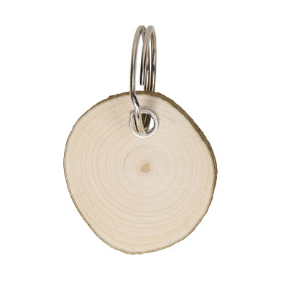 Holzschlüsselanhänger Woody, natur
